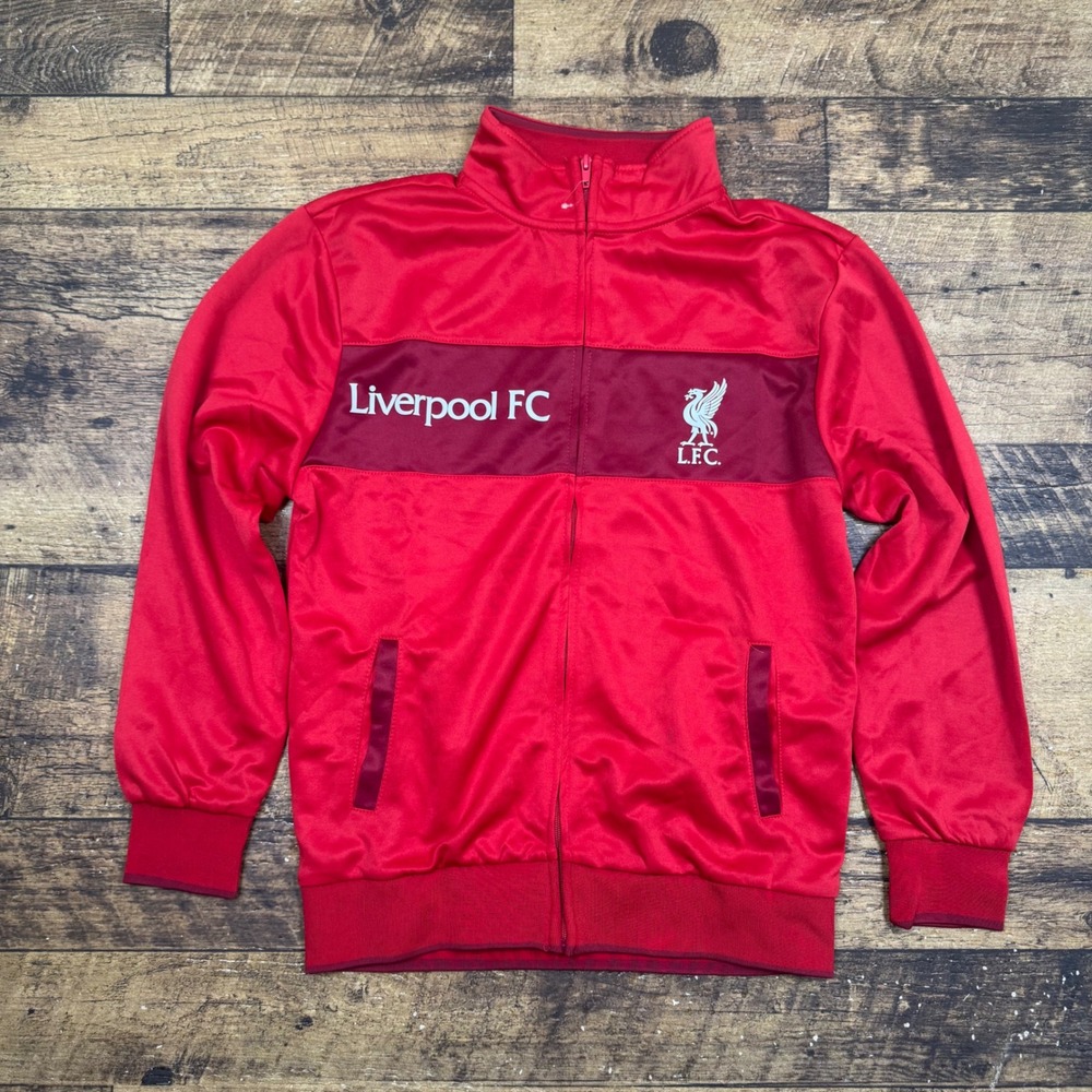 Liverpool FC Track Jacket Red Soccer Football Tracksuit Zip‎ Up Mens Size S